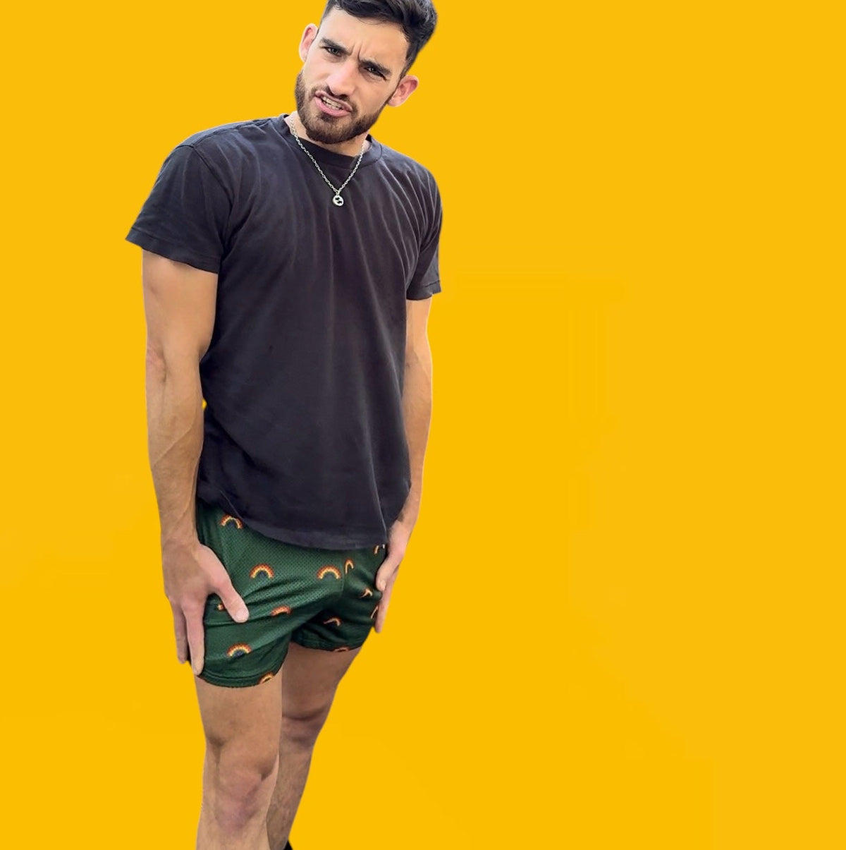 Rainbow Pride Shorts – Green